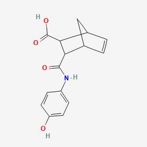 molecular formula C15H15NO4 B4928402 3-[(4-Hydroxyphenyl)carbamoyl]bicyclo[2.2.1]hept-5-ene-2-carboxylic acid 