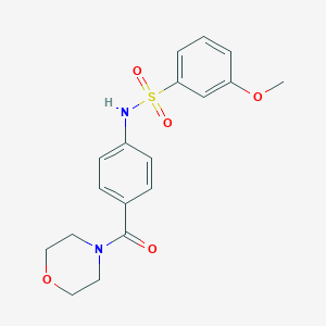 3-methoxy-N-[4-(4-morpholinylcarbonyl)phenyl]benzenesulfonamide