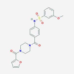 N-(4-{[4-(2-furoyl)-1-piperazinyl]carbonyl}phenyl)-3-methoxybenzenesulfonamide