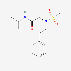 molecular formula C14H22N2O3S B4928450 N~1~-isopropyl-N~2~-(methylsulfonyl)-N~2~-(2-phenylethyl)glycinamide 