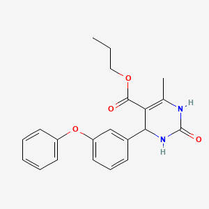molecular formula C21H22N2O4 B4928486 Propyl 6-methyl-2-oxo-4-(3-phenoxyphenyl)-1,2,3,4-tetrahydropyrimidine-5-carboxylate 