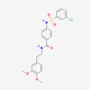 4-(3-chlorobenzenesulfonamido)-N-[2-(3,4-dimethoxyphenyl)ethyl]benzamide
