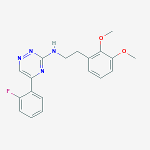 molecular formula C19H19FN4O2 B4928508 N-[2-(2,3-dimethoxyphenyl)ethyl]-5-(2-fluorophenyl)-1,2,4-triazin-3-amine 