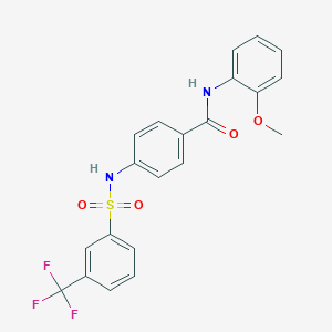 N-(2-methoxyphenyl)-4-[[3-(trifluoromethyl)phenyl]sulfonylamino]benzamide
