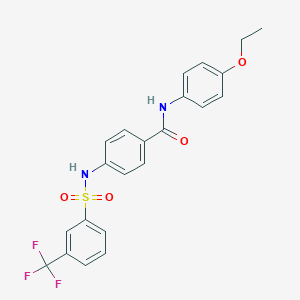 N-(4-ethoxyphenyl)-4-[[3-(trifluoromethyl)phenyl]sulfonylamino]benzamide