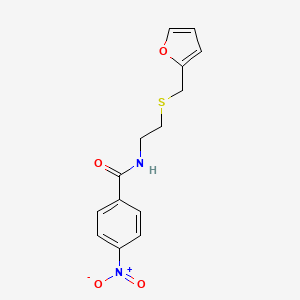 molecular formula C14H14N2O4S B4928539 N-(2-{[(FURAN-2-YL)METHYL]SULFANYL}ETHYL)-4-NITROBENZAMIDE 