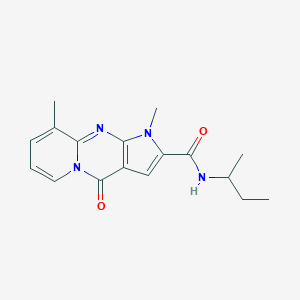 molecular formula C17H20N4O2 B492859 N-SEC-BUTYL-1,9-DIMETHYL-4-OXO-1,4-DIHYDROPYRIDO[1,2-A]PYRROLO[2,3-D]PYRIMIDINE-2-CARBOXAMIDE 