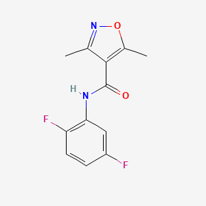 molecular formula C12H10F2N2O2 B4928594 N-(2,5-difluorophenyl)-3,5-dimethyl-1,2-oxazole-4-carboxamide 