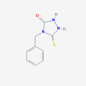 molecular formula C9H9N3OS B049289 4-Benzyl-5-thioxo-[1,2,4]triazolidin-3-one CAS No. 119482-69-8