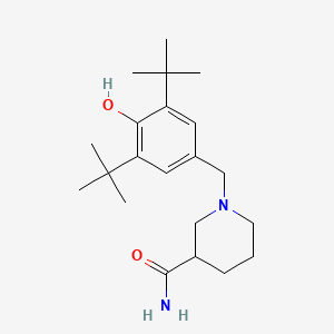 molecular formula C21H34N2O2 B4928909 1-[(3,5-ditert-butyl-4-hydroxyphenyl)methyl]piperidine-3-carboxamide 