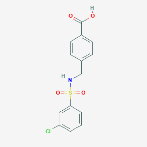 molecular formula C14H12ClNO4S B492905 4-(3-Chlorophenylsulfonylaminomethyl)benzoic acid CAS No. 690645-98-8