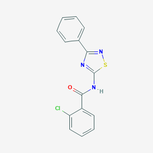 molecular formula C15H10ClN3OS B492908 2-chloro-N-(3-phenyl-1,2,4-thiadiazol-5-yl)benzamide CAS No. 17277-03-1