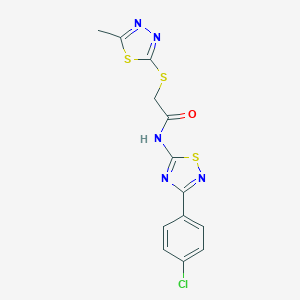 N-[3-(4-chlorophenyl)-1,2,4-thiadiazol-5-yl]-2-[(5-methyl-1,3,4-thiadiazol-2-yl)sulfanyl]acetamide