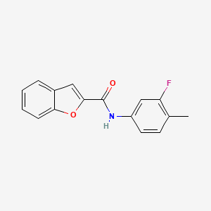 molecular formula C16H12FNO2 B4929113 N-(3-fluoro-4-methylphenyl)-1-benzofuran-2-carboxamide 