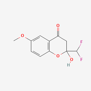 molecular formula C11H10F2O4 B4929163 2-(DIFLUOROMETHYL)-2-HYDROXY-6-METHOXY-3H-1-BENZOPYRAN-4-ONE 