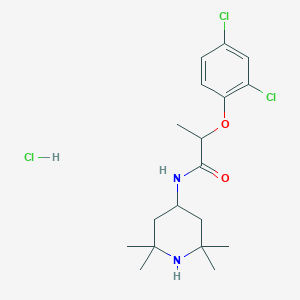 molecular formula C18H27Cl3N2O2 B4929436 2-(2,4-dichlorophenoxy)-N-(2,2,6,6-tetramethylpiperidin-4-yl)propanamide;hydrochloride 