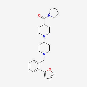 molecular formula C26H35N3O2 B4929514 [1-[1-[[2-(Furan-2-yl)phenyl]methyl]piperidin-4-yl]piperidin-4-yl]-pyrrolidin-1-ylmethanone 
