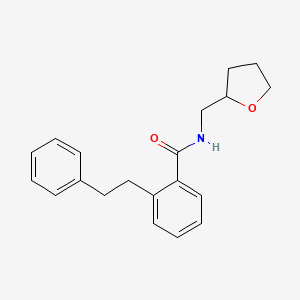 molecular formula C20H23NO2 B4929523 N-[(OXOLAN-2-YL)METHYL]-2-(2-PHENYLETHYL)BENZAMIDE 
