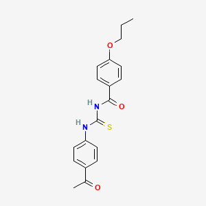 molecular formula C19H20N2O3S B4929626 N-[(4-acetylphenyl)carbamothioyl]-4-propoxybenzamide 