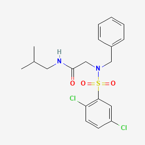 molecular formula C19H22Cl2N2O3S B4929704 N~2~-benzyl-N~2~-[(2,5-dichlorophenyl)sulfonyl]-N-(2-methylpropyl)glycinamide 