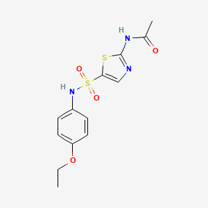molecular formula C13H15N3O4S2 B4929744 N-[5-[(4-ethoxyphenyl)sulfamoyl]-1,3-thiazol-2-yl]acetamide 