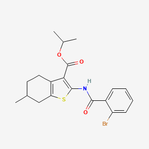 molecular formula C20H22BrNO3S B4929802 PROPAN-2-YL 2-(2-BROMOBENZAMIDO)-6-METHYL-4,5,6,7-TETRAHYDRO-1-BENZOTHIOPHENE-3-CARBOXYLATE 