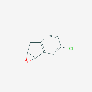 molecular formula C9H7ClO B049299 3-Chloro-6,6a-dihydro-1aH-indeno[1,2-b]oxirene CAS No. 116540-88-6
