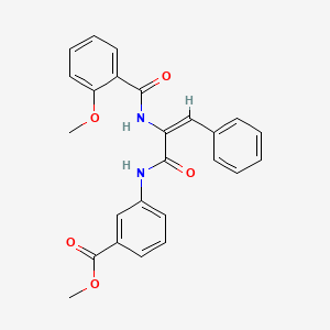 molecular formula C25H22N2O5 B4929939 Methyl 3-[(2E)-2-[(2-methoxyphenyl)formamido]-3-phenylprop-2-enamido]benzoate 