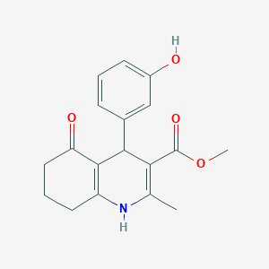 molecular formula C18H19NO4 B4930093 Methyl 4-(3-hydroxyphenyl)-2-methyl-5-oxo-1,4,5,6,7,8-hexahydroquinoline-3-carboxylate CAS No. 5473-33-6