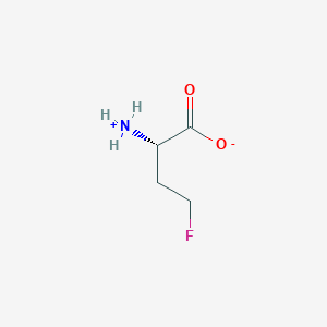 molecular formula C4H8FNO2 B049301 (2S)-2-azaniumyl-4-fluorobutanoate CAS No. 121960-24-5