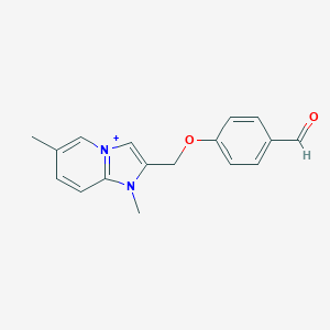 molecular formula C17H17N2O2+ B493013 2-[(4-Formylphenoxy)methyl]-1,6-dimethylimidazo[1,2-a]pyridin-1-ium 