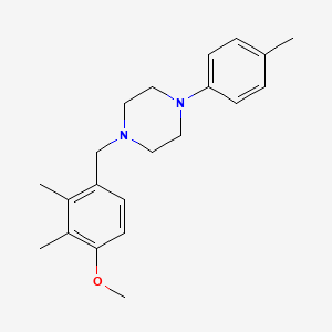 molecular formula C21H28N2O B4930248 1-[(4-Methoxy-2,3-dimethylphenyl)methyl]-4-(4-methylphenyl)piperazine 