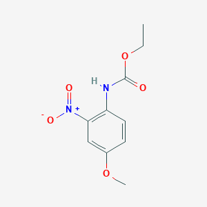 molecular formula C10H12N2O5 B493025 Ethyl 2-nitro-4-methoxyphenylcarbamate 