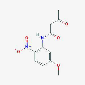 molecular formula C11H12N2O5 B493028 N-{2-nitro-5-methoxyphenyl}-3-oxobutanamide 
