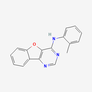 molecular formula C17H13N3O B4930296 N-(2-methylphenyl)-[1]benzofuro[3,2-d]pyrimidin-4-amine 