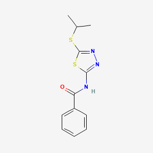 molecular formula C12H13N3OS2 B4930310 N-[5-(PROPAN-2-YLSULFANYL)-1,3,4-THIADIAZOL-2-YL]BENZAMIDE 