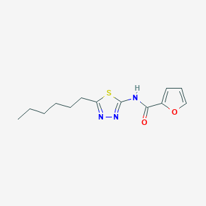 molecular formula C13H17N3O2S B4930340 N-(5-hexyl-1,3,4-thiadiazol-2-yl)furan-2-carboxamide 
