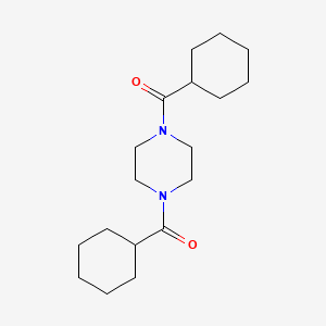 molecular formula C18H30N2O2 B4930522 Cyclohexyl[4-(cyclohexylcarbonyl)piperazino]methanone CAS No. 6337-93-5