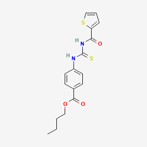 molecular formula C17H18N2O3S2 B4930547 Butyl 4-{[(thiophen-2-ylcarbonyl)carbamothioyl]amino}benzoate 