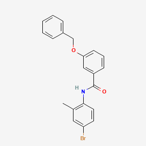 molecular formula C21H18BrNO2 B4930563 3-(benzyloxy)-N-(4-bromo-2-methylphenyl)benzamide 
