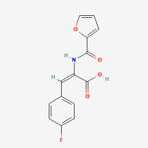 molecular formula C14H10FNO4 B4930831 (2E)-3-(4-Fluorophenyl)-2-[(furan-2-YL)formamido]prop-2-enoic acid 