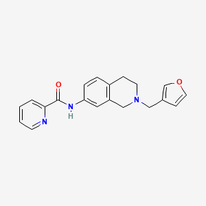 molecular formula C20H19N3O2 B4930886 N-[2-(furan-3-ylmethyl)-3,4-dihydro-1H-isoquinolin-7-yl]pyridine-2-carboxamide 