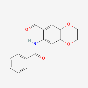 molecular formula C17H15NO4 B4930938 N-(7-acetyl-2,3-dihydro-1,4-benzodioxin-6-yl)benzamide 