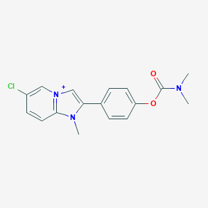 4-(6-Chloro-1-methylimidazo[1,2-a]pyridin-1-ium-2-yl)phenyl dimethylcarbamate