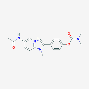4-[6-(Acetylamino)-1-methylimidazo[1,2-a]pyridin-1-ium-2-yl]phenyl dimethylcarbamate
