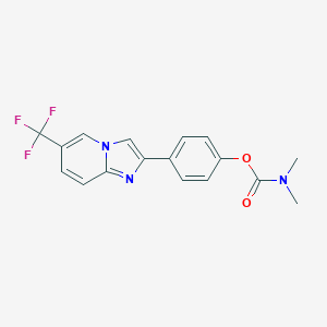N,N-dimethylcarbamic acid [4-[6-(trifluoromethyl)-2-imidazo[1,2-a]pyridinyl]phenyl] ester