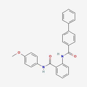 molecular formula C27H22N2O3 B4931046 N-{2-[(4-METHOXYPHENYL)CARBAMOYL]PHENYL}-[1,1'-BIPHENYL]-4-CARBOXAMIDE 