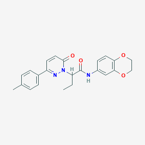 molecular formula C23H23N3O4 B4931062 N-(2,3-dihydro-1,4-benzodioxin-6-yl)-2-[3-(4-methylphenyl)-6-oxopyridazin-1(6H)-yl]butanamide 