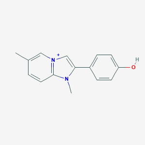 2-(4-Hydroxyphenyl)-1,6-dimethylimidazo[1,2-a]pyridin-1-ium