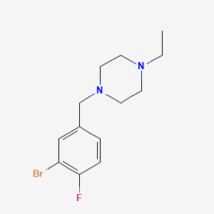 molecular formula C13H18BrFN2 B4931145 1-[(3-Bromo-4-fluorophenyl)methyl]-4-ethylpiperazine CAS No. 414877-56-8
